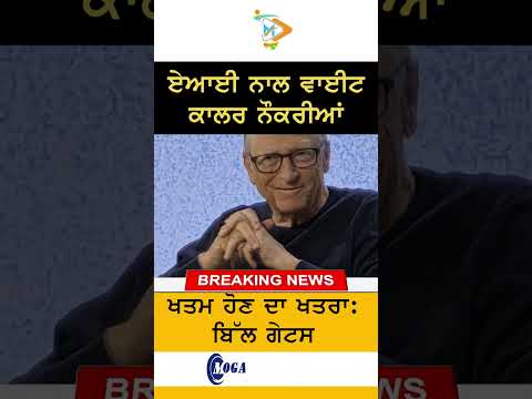 AI replaces white-collar jobs - Bill Gates | ਏਆਈ ਕਾਰਨ ਵਾਈਟ ਕਾਲਰ ਨੌਕਰੀਆਂ ਖਤਮ ਹੋਣ ਦਾ ਖਤਰਾ - ਬਿੱਲ ਗੇਟਸ