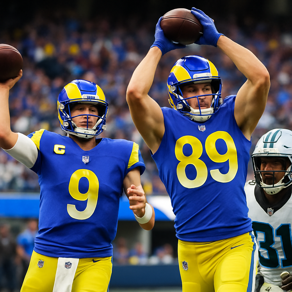 Matthew Stafford connects with Colby Parkinson for 19-yard TD, giving Rams late lead over Panthers | NFL Highlights