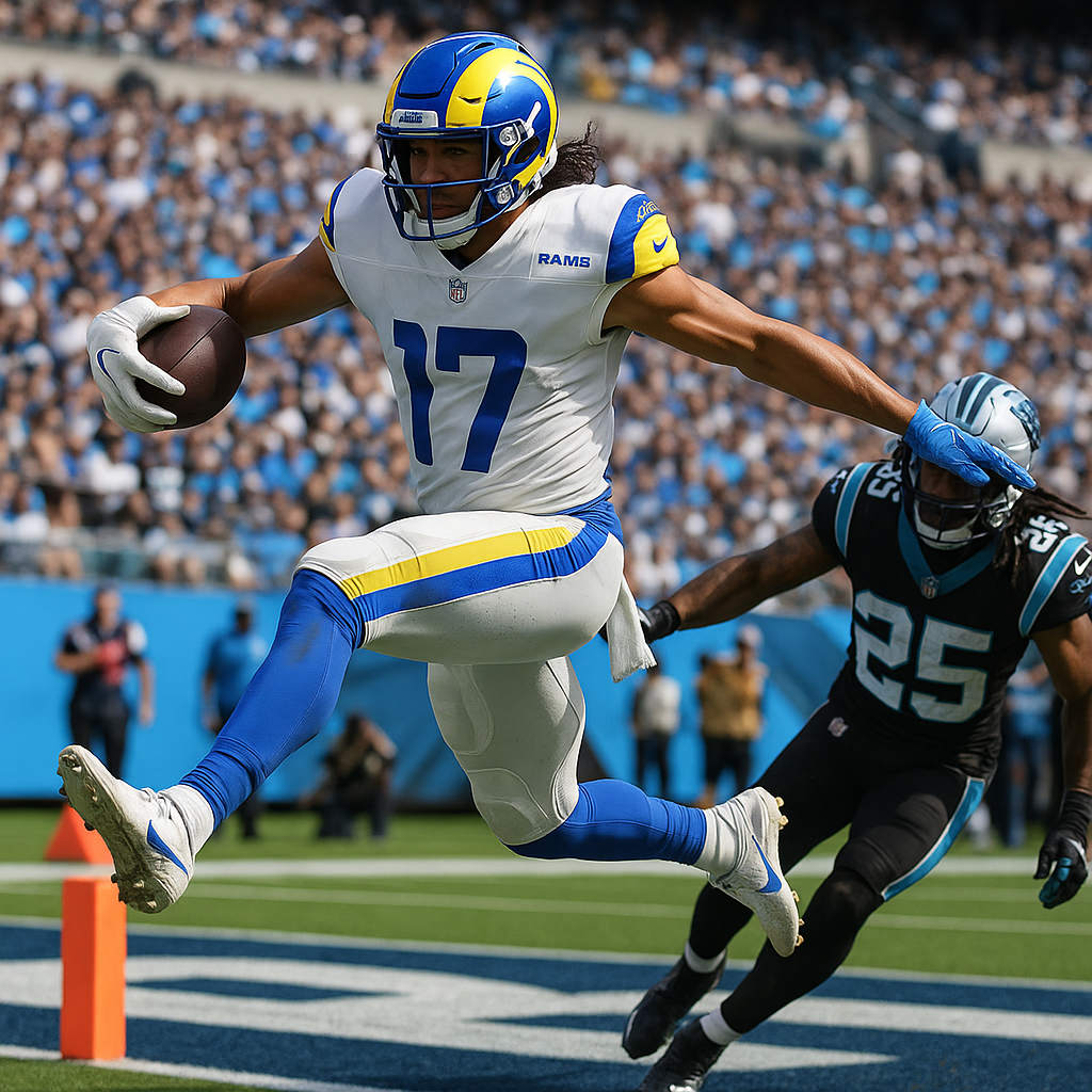Puka Nacua scores SECOND TD to extend Rams’ lead over Panthers | NFL Highlights